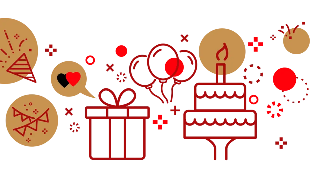 Party-Grafik für die Marke Doppelherz